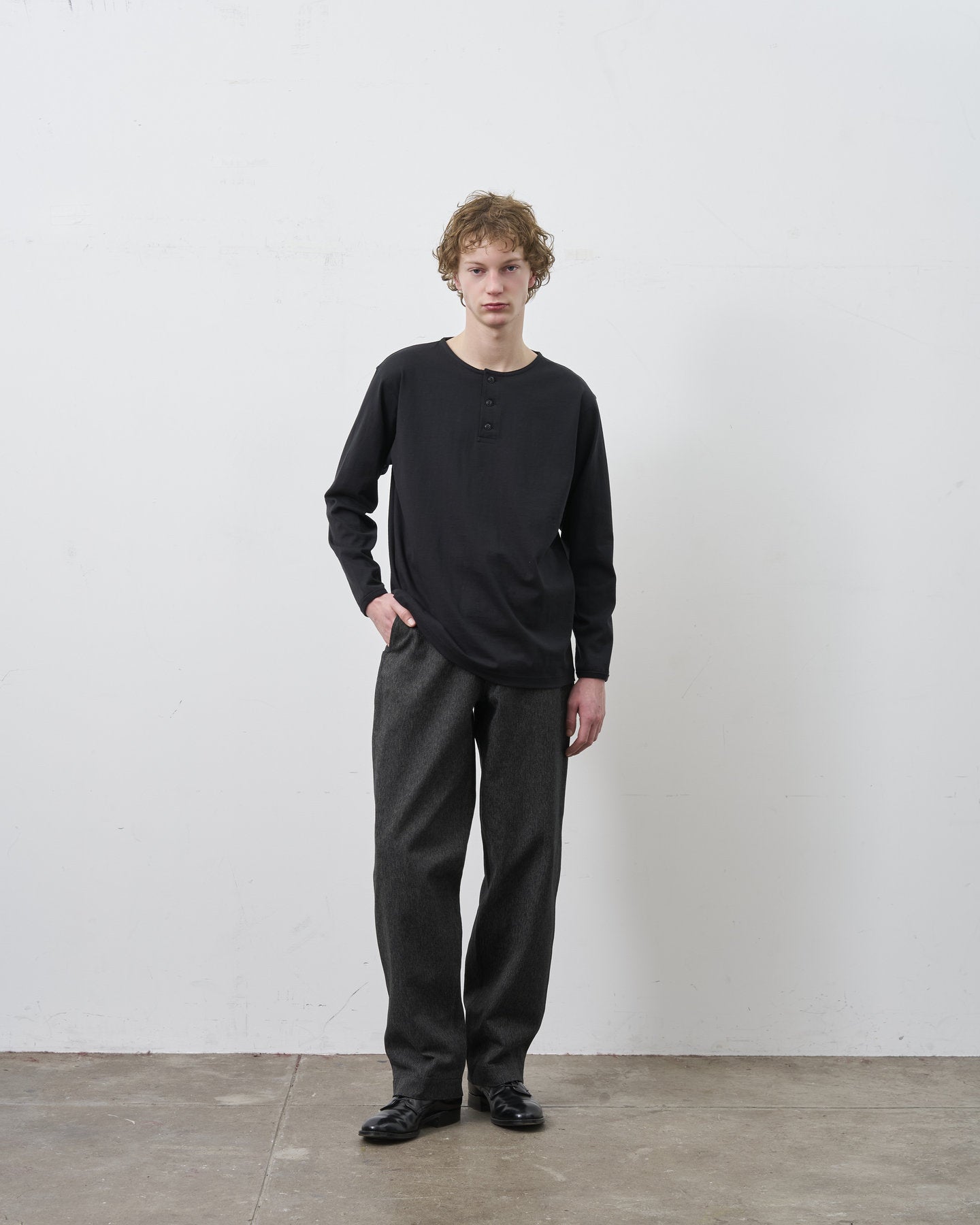 HENLEY NECK L/S TEE
