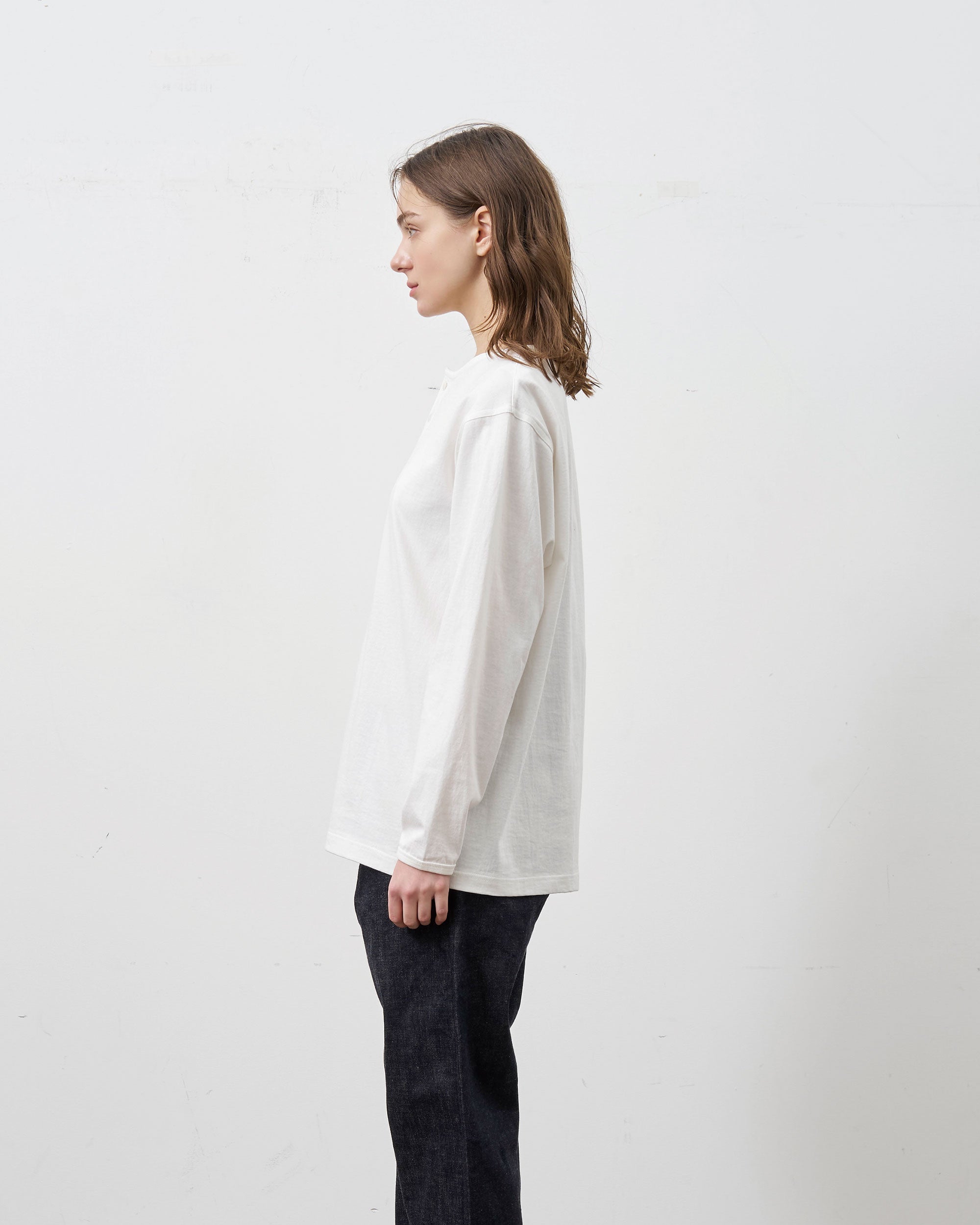 HENLEY NECK L/S TEE