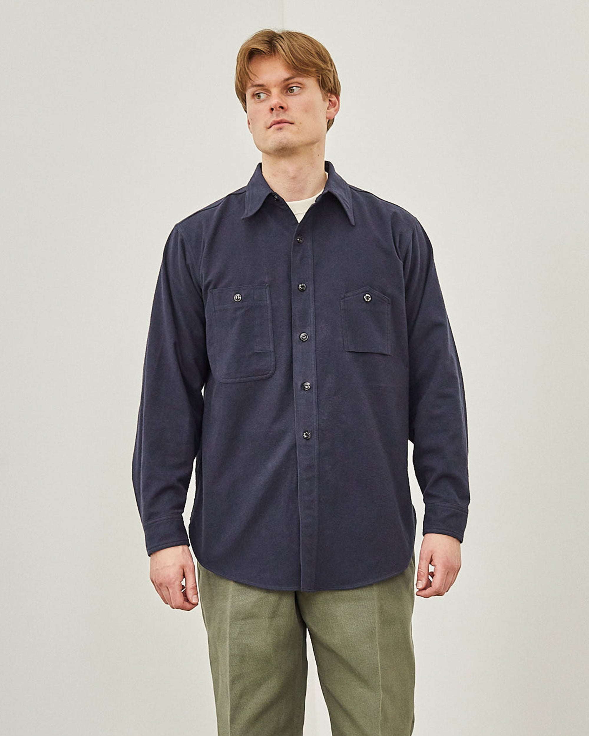 BIG YANK シャモアクロス　長袖シャツ グレー 1942 SHIRT CHAMOIS