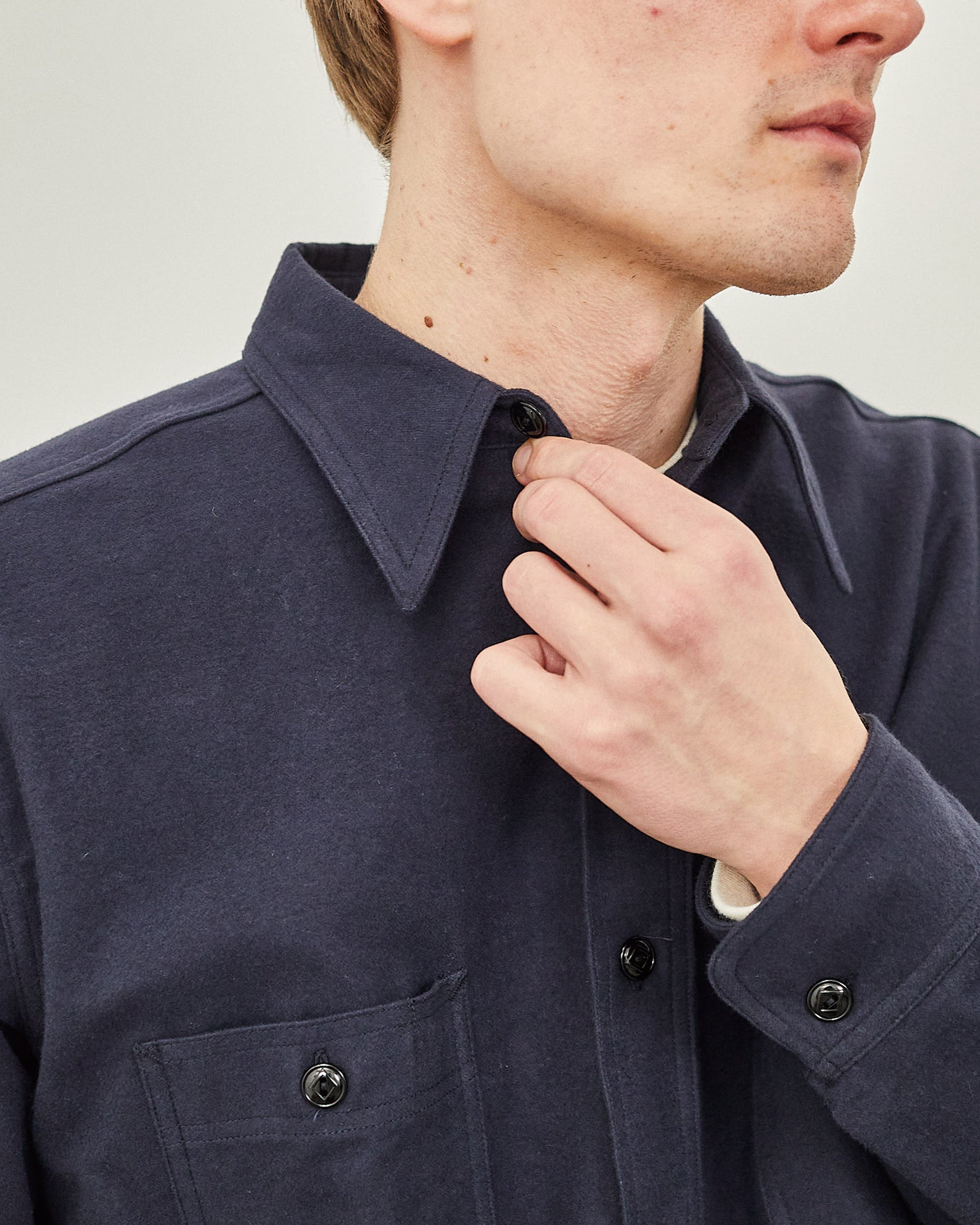 BIG YANK シャモアクロス　長袖シャツ グレー 1942 SHIRT CHAMOIS