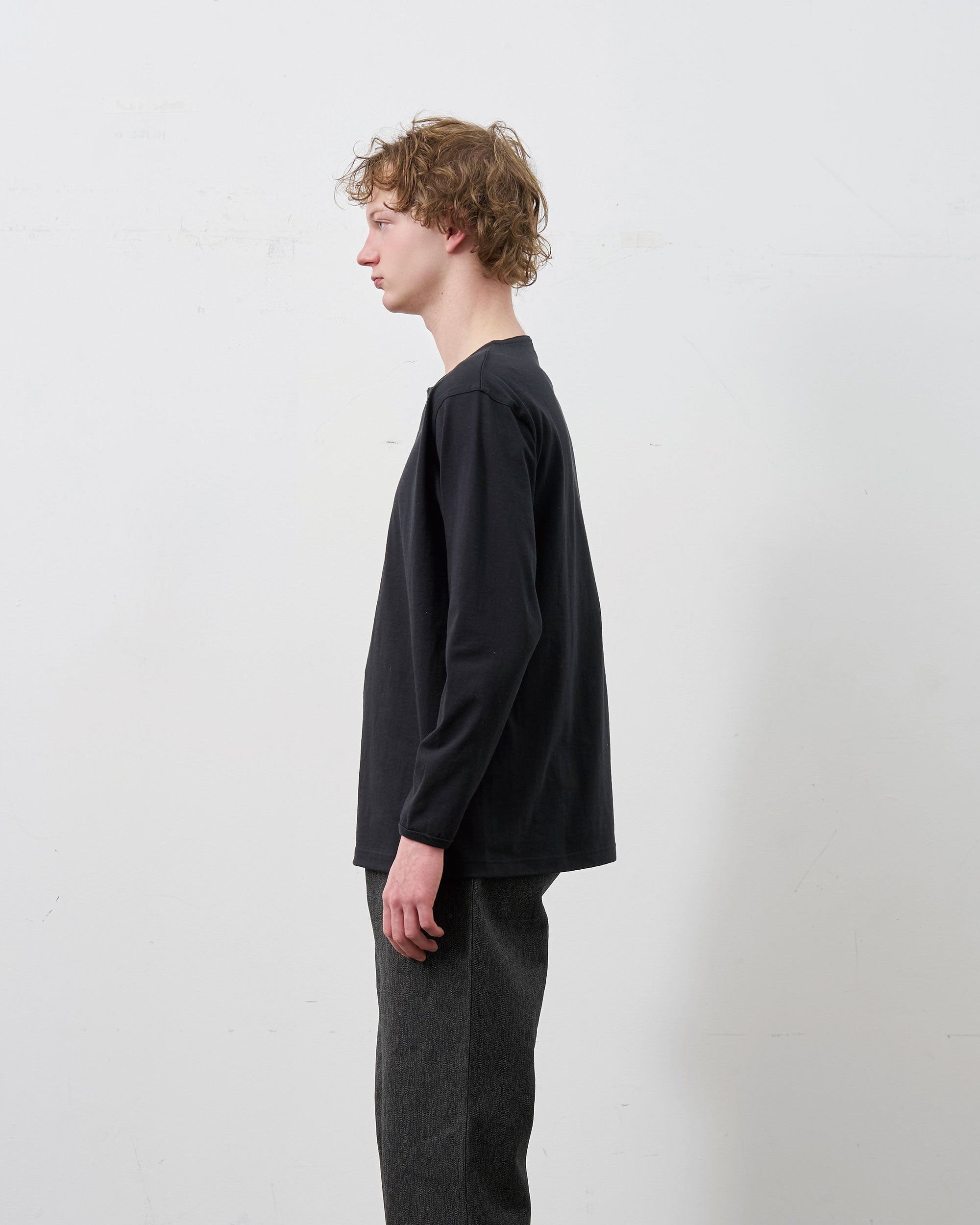 HENLEY NECK L/S TEE