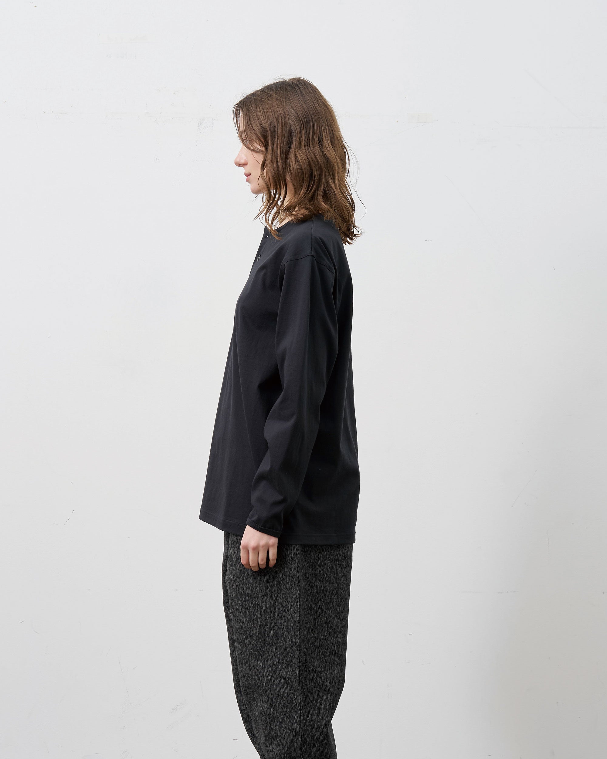 HENLEY NECK L/S TEE