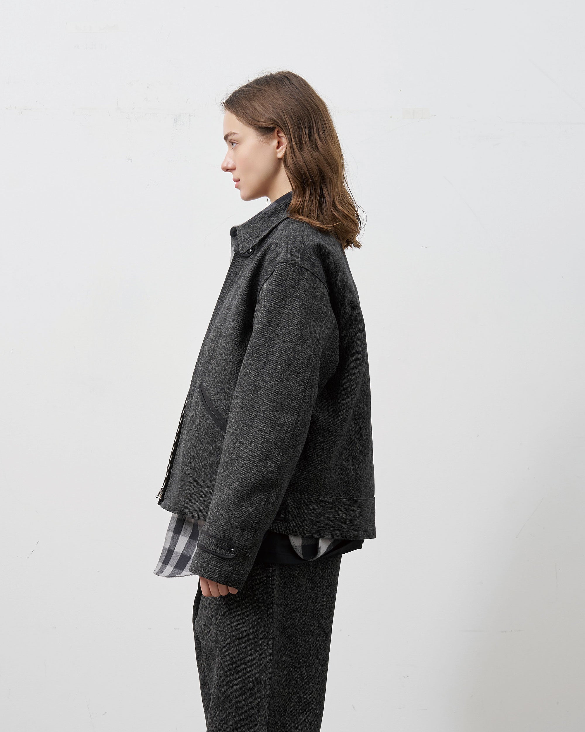 LEO JACKET HEATHER TWILL