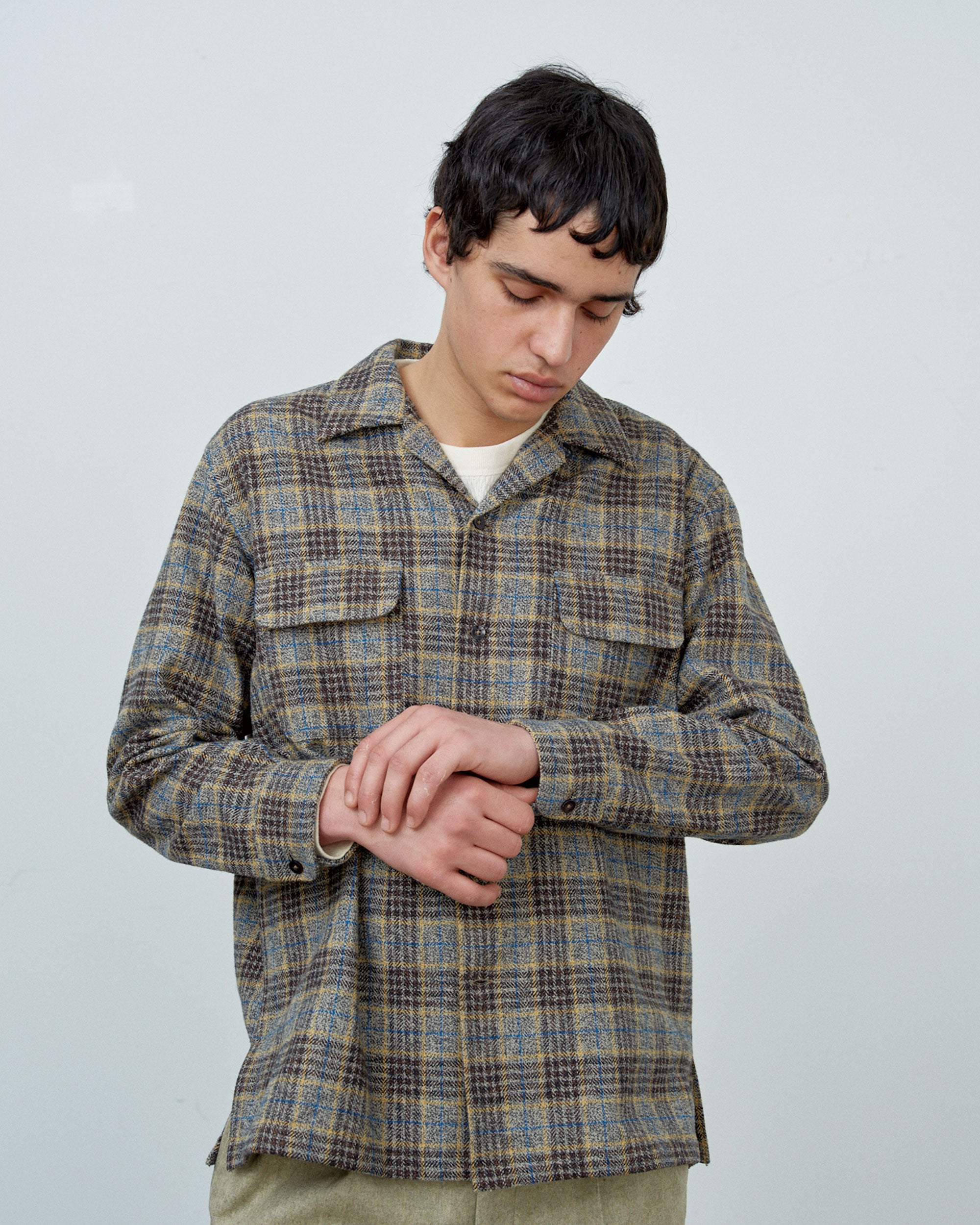 ROGER SHIRT COTTON TWEED CHECK