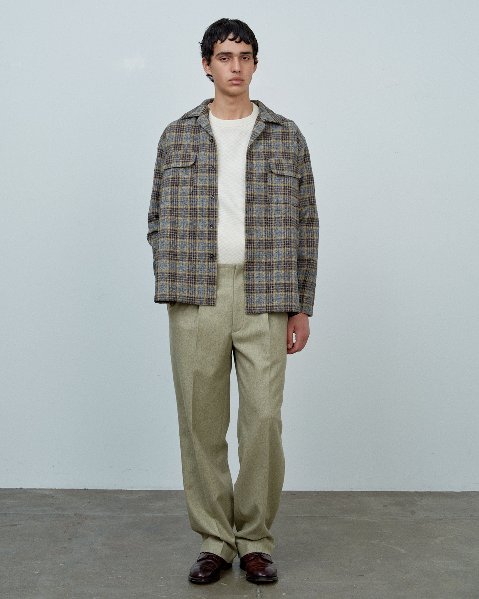 ROGER SHIRT COTTON TWEED CHECK