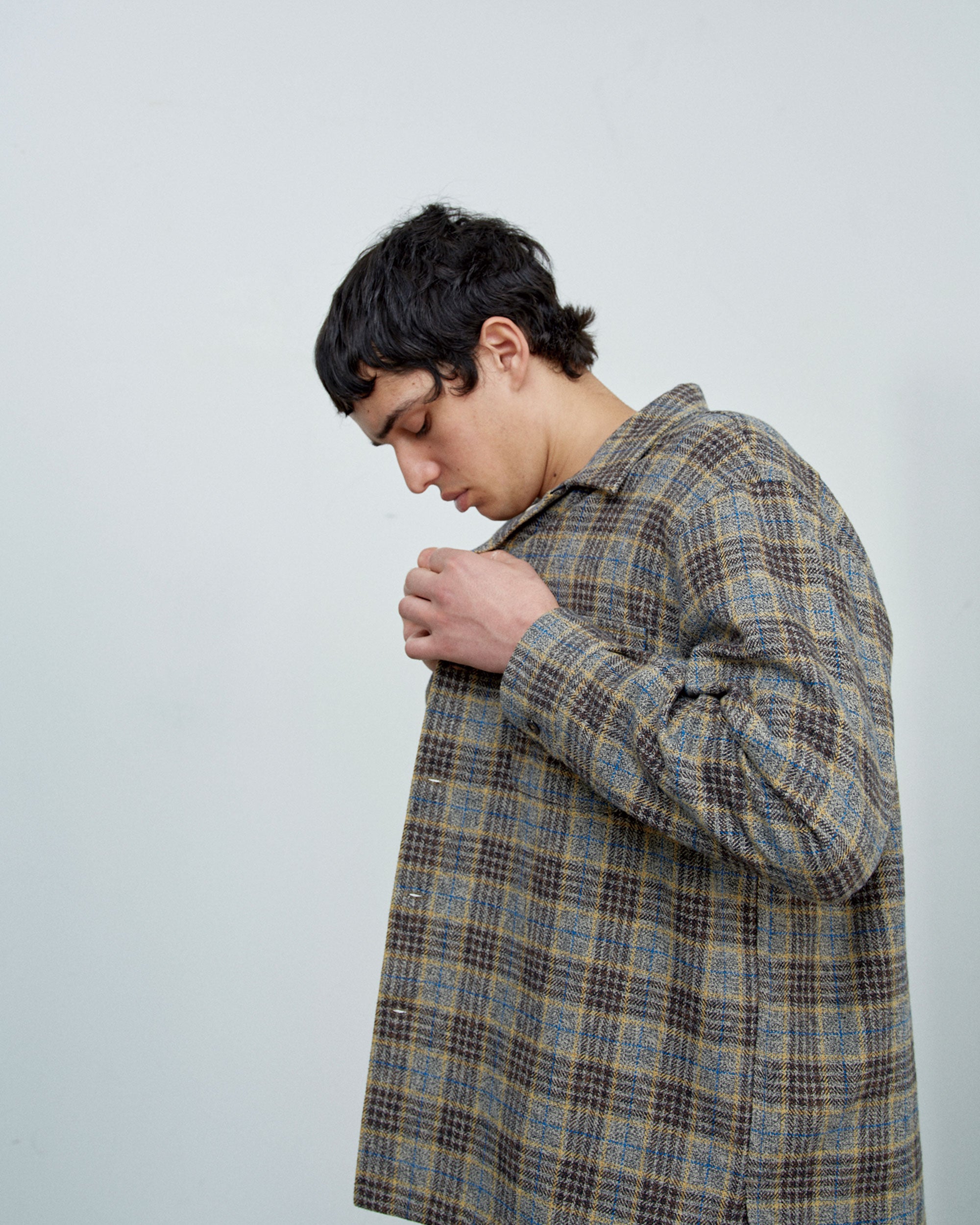ROGER SHIRT COTTON TWEED CHECK
