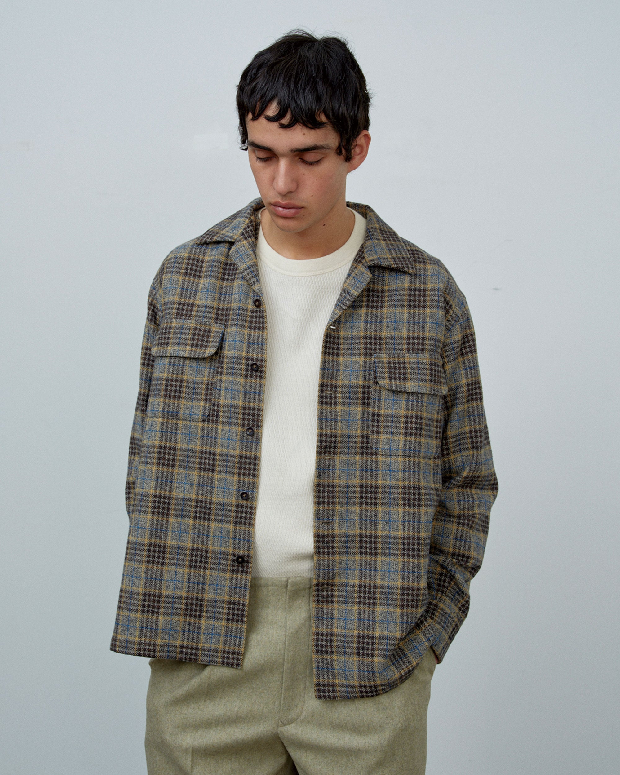 ROGER SHIRT COTTON TWEED CHECK
