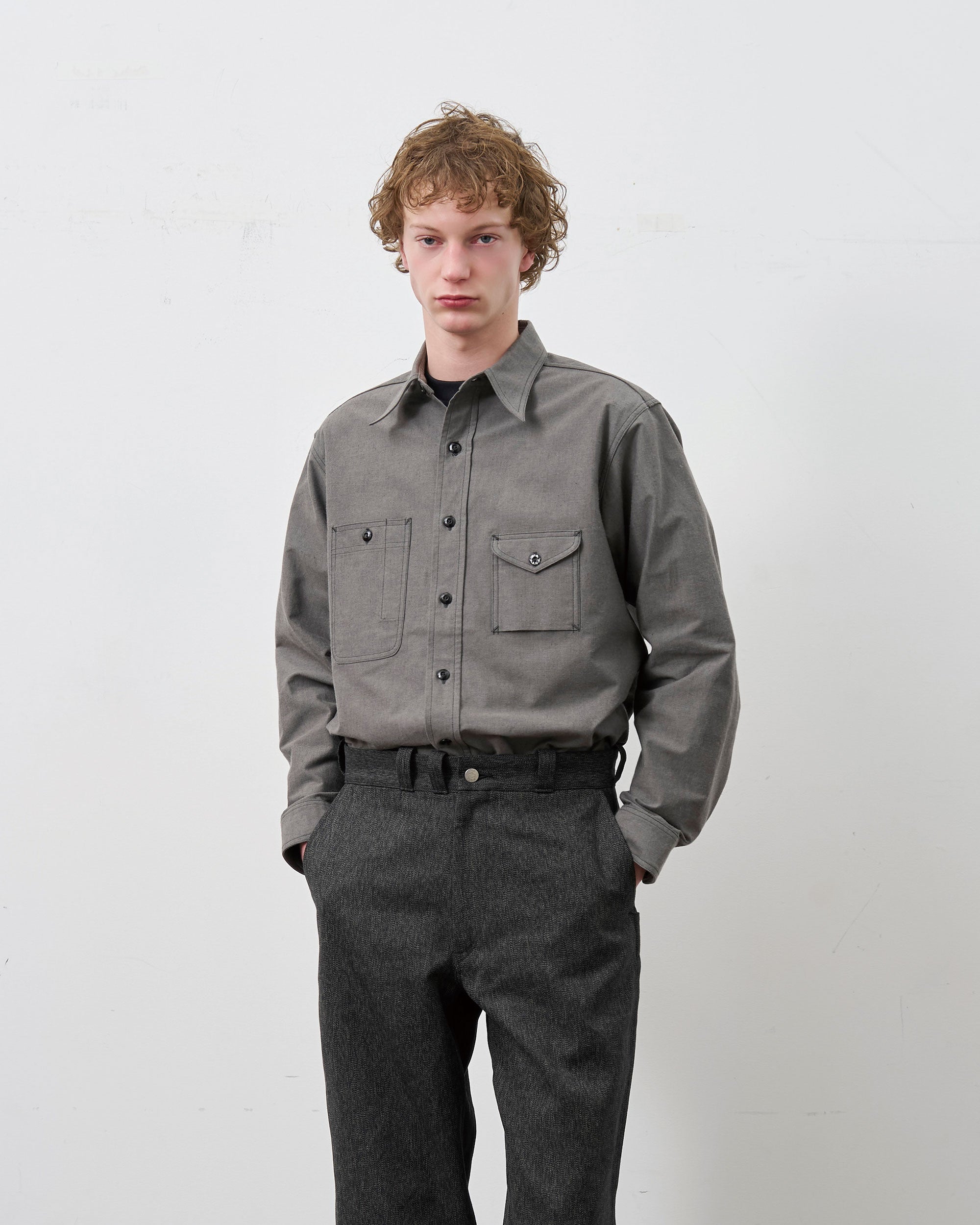 Y1934 HEATHER CHAMBRAY SHIRT