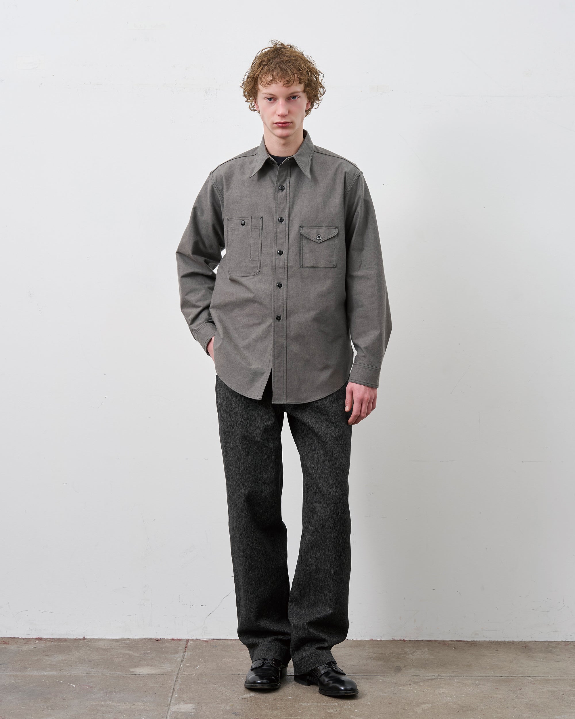 Y1934 HEATHER CHAMBRAY SHIRT