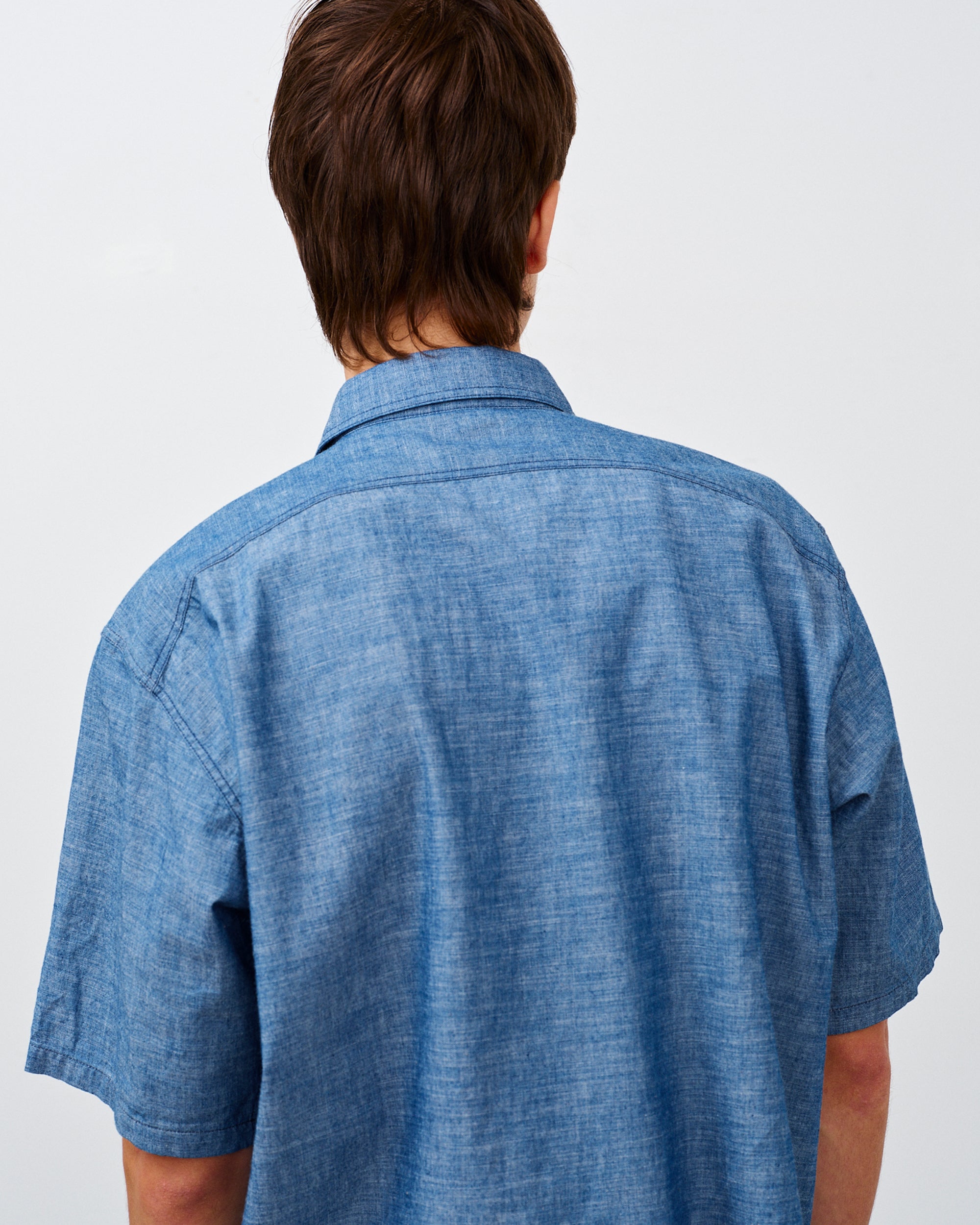 Y1942 S-SLEEVE CHAMBRAY SHIRT