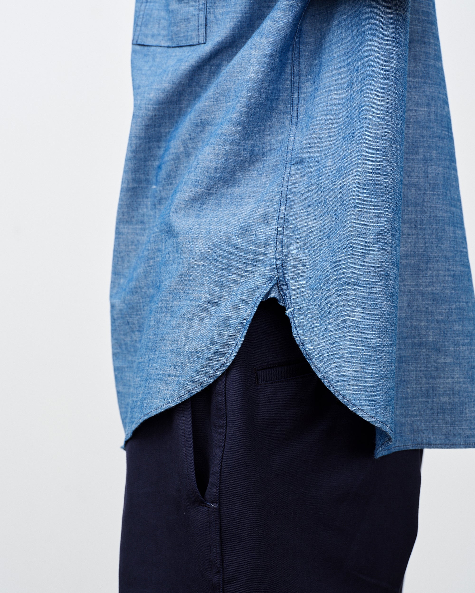 Y1942 S-SLEEVE CHAMBRAY SHIRT